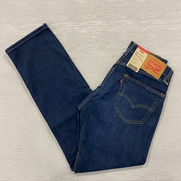 Levi's 505 Jeans Mens 30 x 32 Straight Leg Regular Fit Dark Wash Denim Pants - Picture 16 of 16